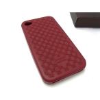 ショッピングiPhone4 ■美品■ GUCCI グッチ マイクロGG ラバー iPhone 4S 対応 アイフォンケース スマホケース レディース メンズ レッド系 DG9774
