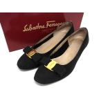 Salvatore Ferragamo Ferragamo vala лента n задний туфли-лодочки указанный размер 6 1/2 ( примерно 24cm) обувь обувь оттенок черного DH0777