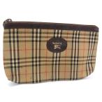 Burberrys Burberry znoba проверка парусина × кожа сумка мульти- кейс бардачок женский мужской оттенок коричневого DH4470
