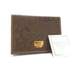 # как новый # NINA RICCI Nina Ricci парусина чехол для пропуска футляр для карточек чехол для проездного билета карта inserting женский оттенок коричневого DH6876