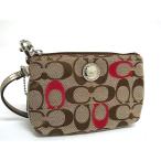# превосходный товар # COACH Coach signature парусина × кожа мульти- сумка мульти- кейс бардачок женский оттенок коричневого DH6946