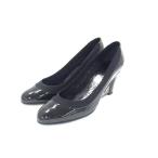 Salvatore Ferragamo Ferragamo pa палатка кожа туфли-лодочки каблук Wedge подошва указанный размер 5 ( примерно 22cm) обувь оттенок черного DH8065