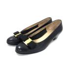 Salvatore Ferragamo Ferragamo vala лента кожа каблук туфли-лодочки указанный размер 6 ( примерно 23cm) обувь обувь оттенок черного DH8067