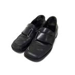 PRADA Prada кожа Loafer указанный размер 37( примерно 24cm) обувь обувь оттенок черного DH8158