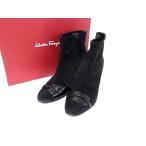 Salvatore Ferragamo Ferragamo замша каблук короткие сапоги указанный размер 6 ( примерно 23cm) обувь обувь оттенок черного DH8296
