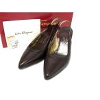 Salvatore Ferragamo Ferragamo vala кожа каблук сандалии размер 5( примерно 22.5cm) обувь обувь оттенок коричневого DH8465