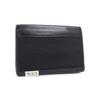 TUMI Tumi парусина × кожа складывающийся пополам чехол для пропуска футляр для карточек мульти- кейс чехол для проездного билета мужской оттенок черного DH8613