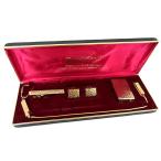 # прекрасный товар # Royal Castle Royal дворец запонки кнопка галстук булавка зажигалка брелок для ключа 4 позиций комплект оттенок золота DH9652