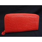 ■美品■ Folli Follie フォリフォリ パテントレザー ラウンドファスナー 長財布 ウォレット 札入れ 小銭入れ レッド系 DH9838
