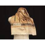 ショッピングイヴサンローラン YVESSAINTLAURENT イヴサンローラン シルク100% スカーフ ストール ショール レディース ブラウン系 DI1094