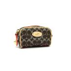 # превосходный товар # COACH Coach Mini signature PVC× кожа мульти- сумка Mini сумка мульти- кейс бардачок оттенок коричневого DI2404