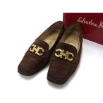 Salvatore Ferragamo Ferragamo двойной gun chi-ni замша Loafer указанный размер 5 1/2 ( примерно 23cm) обувь обувь оттенок коричневого DI2798