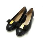 Salvatore Ferragamo Ferragamo vala лента кожа каблук туфли-лодочки указанный размер 5 1/2( примерно 22.5cm) обувь обувь оттенок черного DI3222
