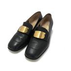 Salvatore Ferragamo Ferragamo DL 85948 B37 кожа Loafer указанный размер 6 ( примерно 23cm) обувь обувь женский оттенок черного DI3640