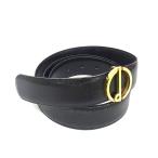 dunhill Dunhill кожа Gold металлические принадлежности ремень указанный размер 36/90 бизнес джентльмен мужской оттенок черного DI7992