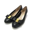 Salvatore Ferragamo Ferragamo vala лента кожа туфли-лодочки указанный размер 6 1/1 ( примерно 23cm) обувь обувь оттенок черного DI8738