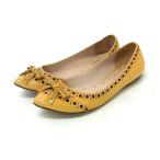 # прекрасный товар # miumiu MiuMiu pa палатка кожа плоская обувь указанный размер 34 1/2 ( примерно 21.5cm) обувь обувь крем серия DJ0892