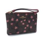 # как новый # COACH Coach F39045 signature PVC Star звезда рисунок сумка мульти- кейс бардачок оттенок коричневого × розовый серия DJ1328