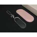 # как новый # MIKIMOTO Mikimoto книга@ жемчуг Akoya жемчуг жемчуг примерно 3mm лента зеркало рука зеркало зеркало ручное зеркало оттенок серебра × розовый серия DJ1424