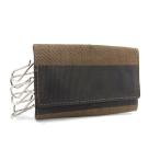 # прекрасный товар # FENDI Fendi pe can рисунок нейлон парусина 6 полосный чехол для ключей ключ inserting мужской женский оттенок коричневого DJ3593