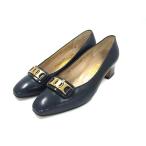 Salvatore Ferragamo Ferragamo vala кожа каблук туфли-лодочки указанный размер 5 ( примерно 22.5cm) обувь обувь оттенок черного DJ6113