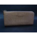 ショッピングMIUMIU miumiu ミュウミュウ クロコダイル型押しレザー L字ファスナー 長財布 ウォレット 札入れ 小銭入れ ブラウン系 DJ6504