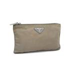 ショッピングPRADA PRADA プラダ テスートナイロン マルチポーチ マルチケース 小物入れ レディース メンズ グレージュ系 DK2537