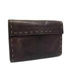 ショッピングMIUMIU miumiu ミュウミュウ レザー 三つ折り 財布 ウォレット 小銭入れ 札入れ カード入れ メンズ レディース ブラウン系 DK5282