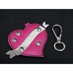 PRADA Prada safia-no кожа Heart ремешок кольцо для ключей брелок для ключа очарование женский розовый серия × оттенок серебра DK6061