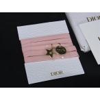 # как новый # ChristianDior Christian Dior Logos ta- звезда лента короткое колье аксессуары очарование розовый серия DK6752