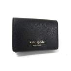 ■美品■ kate spade ケイトスペード レザー 三つ折り 財布 ウォレット 札入れ 小銭入れ レディース ブラック系 DL0990