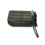# прекрасный товар # COACH Coach Mini signature парусина × кожа сумка мульти- кейс список let женский оттенок черного DY0393