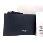 # новый товар # не использовался # JIMMY CHOO Jimmy Choo кожа ячейка для монет монета perth футляр для карточек карта inserting кошелек для мелочи . темно-синий серия FB3018