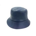 ショッピングヘレンカミンスキー ■新品同様■ HELEN KAMINSKI ヘレンカミンスキー レザー バケットハット 帽子 レディース メンズ ネイビー系 FF7722