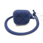 ■新品同様■ BOTTEGA VENETA ボッテガヴェネタ イントレチャート ラバー AirPods PRO ケース エアポッズケース ネイビー系 FG1729