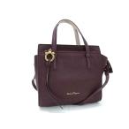 ■新品■未使用■ Salvatore Ferragamo フェラガモ ガンチーニ エイミー レザー 2WAY ハンドバッグ ショルダー 斜め掛け FJ5443