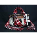 ショッピングディースクエアード ■極美品■ DSQUARED2 ディースクエアード BROTHERS ハラコ×キャンバス 2WAY ハンドバッグ ショルダー アイボリー系 FJ5505