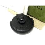 ■新品■未使用■ GUCCI グッチ レザー AirTag エアタグホルダー チャーム ペット用品 犬用 ブラック系 FM4024