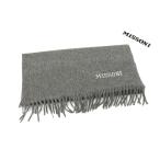 ショッピングショール ■新品同様■ MISSONI ミッソーニ カシミヤ100% マフラー ストール ショール 防寒具 メンズ レディース グレー系 FM6700