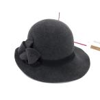 ショッピングヘレンカミンスキー ■極美品■ HELEN KAMINSKI ヘレンカミンスキー フェルト100％ フラワー ハット 帽子 レディース グレー系 FN6314