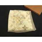 ショッピングヴィトン ■新品■未使用■ LOUIS VUITTON ルイヴィトン モノグラム LVJ25周年記念 シルク100％ スカーフ ハンカチーフ グレージュ系 FP2939