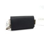 ショッピングLOEWE ■新品■未使用■ LOEWE ロエベ アナグラム  レザー 6連 キーケース 鍵入れ レディース メンズブラック系 FQ0505