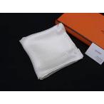 # как новый # HERMES Hermes Calle 45 маленький Calle gavu Rossi . шелк 100% шарф носовой платок -f женский мужской оттенок белого FR1693