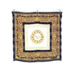 ■美品■ ChristianDior クリスチャンディオール シルク100% 総柄 大判 スカーフ ストール ショール ネイビー系 FS2035