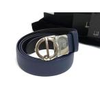 # превосходный товар # dunhill Dunhill кожа Gold металлические принадлежности двусторонний ремень мужской оттенок голубого × оттенок коричневого FS3243