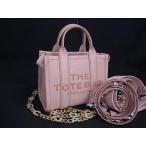 ■極美品■ MARC JACOBS マークジェイコブス レザー 2WAY クロスボディ ショルダーバッグ ハンドバッグ 斜め掛け ピンク系 FS4674