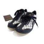 ショッピングLOUIS ■極美品■ LOUIS VUITTON ルイヴィトン モノグラム スニーカー 表記サイズ 35 1/2 (約22.5cm) 靴 シューズ ネイビー系 FT3380