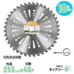 ショッピング草刈り機 チップソー 10枚セット 草刈り機用替刃 消耗品 草刈機 刈払い 草刈り 替刃 替え刃 軽量 カッター 園芸 ガーデニング 草刈機の交換用 (255mm - 40T) Type-C