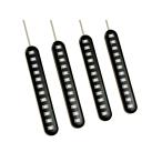 [ Special ]12V универсальный LED лента свет текущий . модель 12 лампочка встроенный 80mm желтый цвет custom детали 4шт.