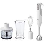 パナソニック ブレンダー ハンドブレンダー 1台4役混ぜる/つぶす/きざむ/泡立て離乳食 速度調整 誤使用防止設計 レシピブック付 ホワイト MX-S302-W